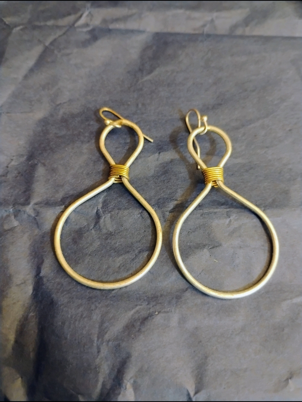 3 For $15- Silvertone And Goldtone Wire Loop Dangle Earrings